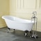 Aqua Eden Clawfoot Bathtubs, 66.94 L, 30.69 W, White/Polished Chrome, Cast Iron VCTND673122ZB1 - alternate 7